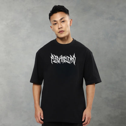 TOJI OVERSIZED 240 GSM UNISEX BLACK TSHIRT - INDIE APES