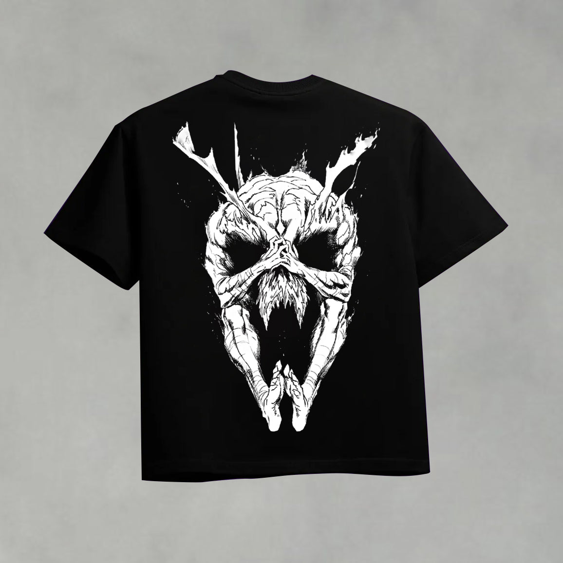 GAROU OVERSIZED UNISEX BLACK TSHIRT - INDIE APES