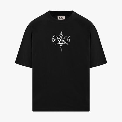 SECRET SOCIETY OVERSIZED 240 GSM UNISEX BLACK TSHIRT - INDIE APES