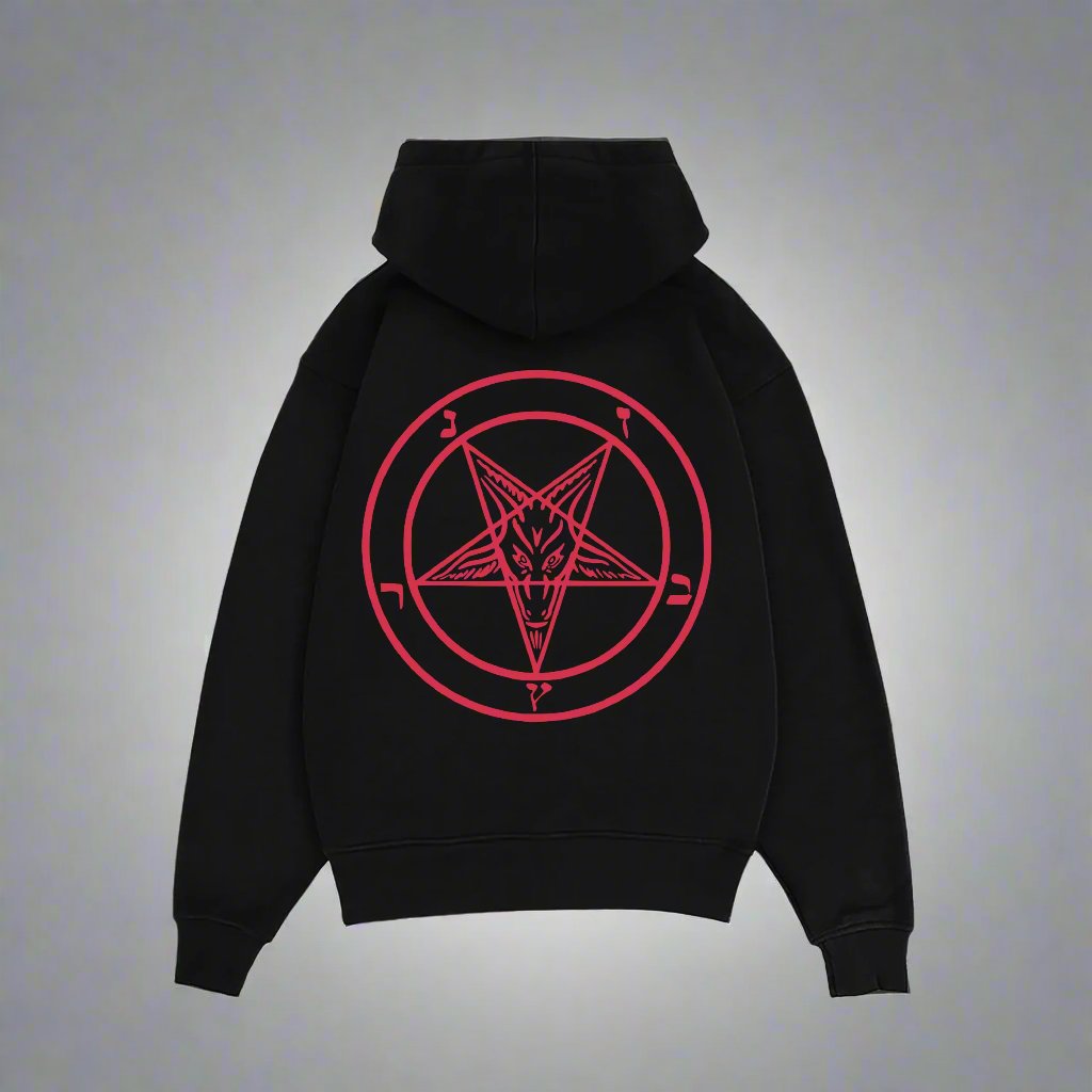 SATAN 666 HEAVY WEIGHT 350 GSM OVERSIZED HOODIE - INDIE APES