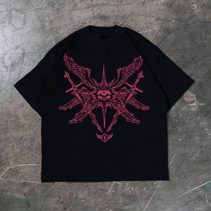 ANGELIC EYES OVERSIZED 240 GSM TSHIRT - INDIE APES