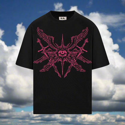 ANGELIC EYES OVERSIZED 240 GSM TSHIRT - INDIE APES