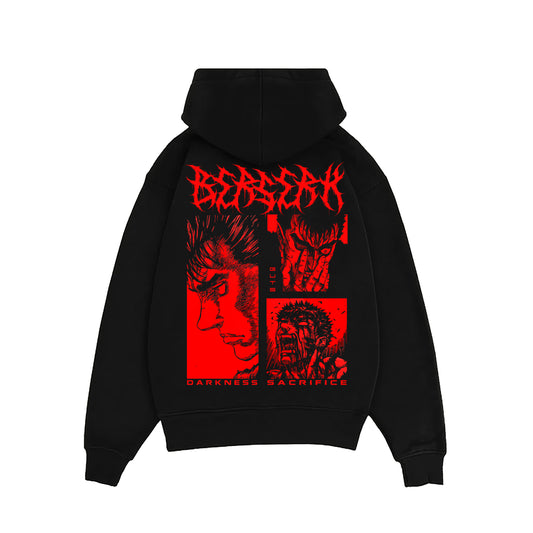 BERSERK HEAVY WEIGHT 350 GSM OVERSIZED HOODIE - INDIE APES