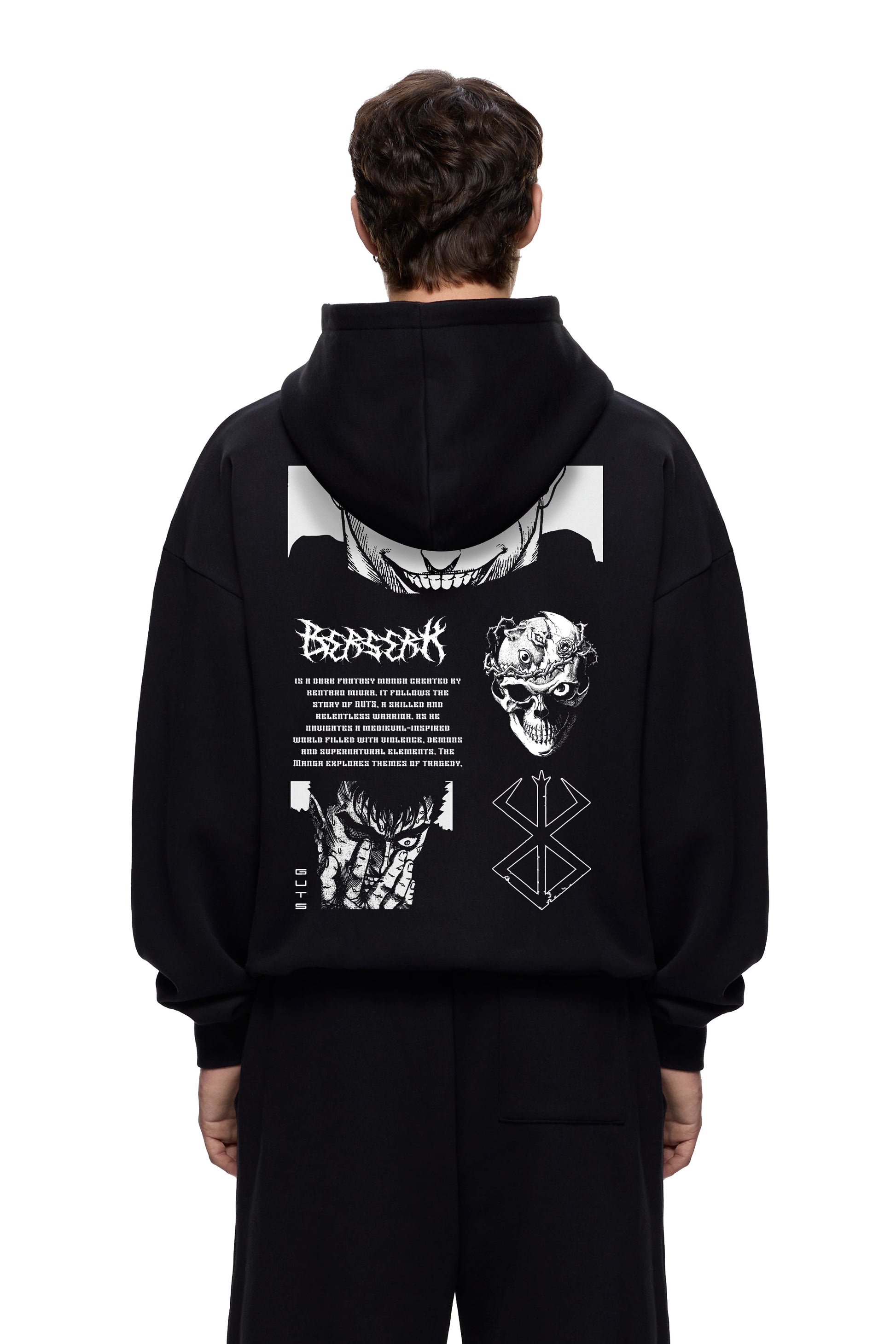 BERSERK HEAVY WEIGHT 350 GSM OVERSIZED HOODIE - INDIE APES