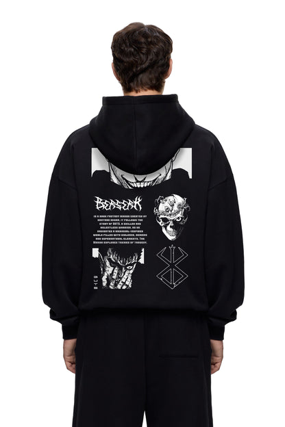 BERSERK HEAVY WEIGHT 350 GSM OVERSIZED HOODIE - INDIE APES