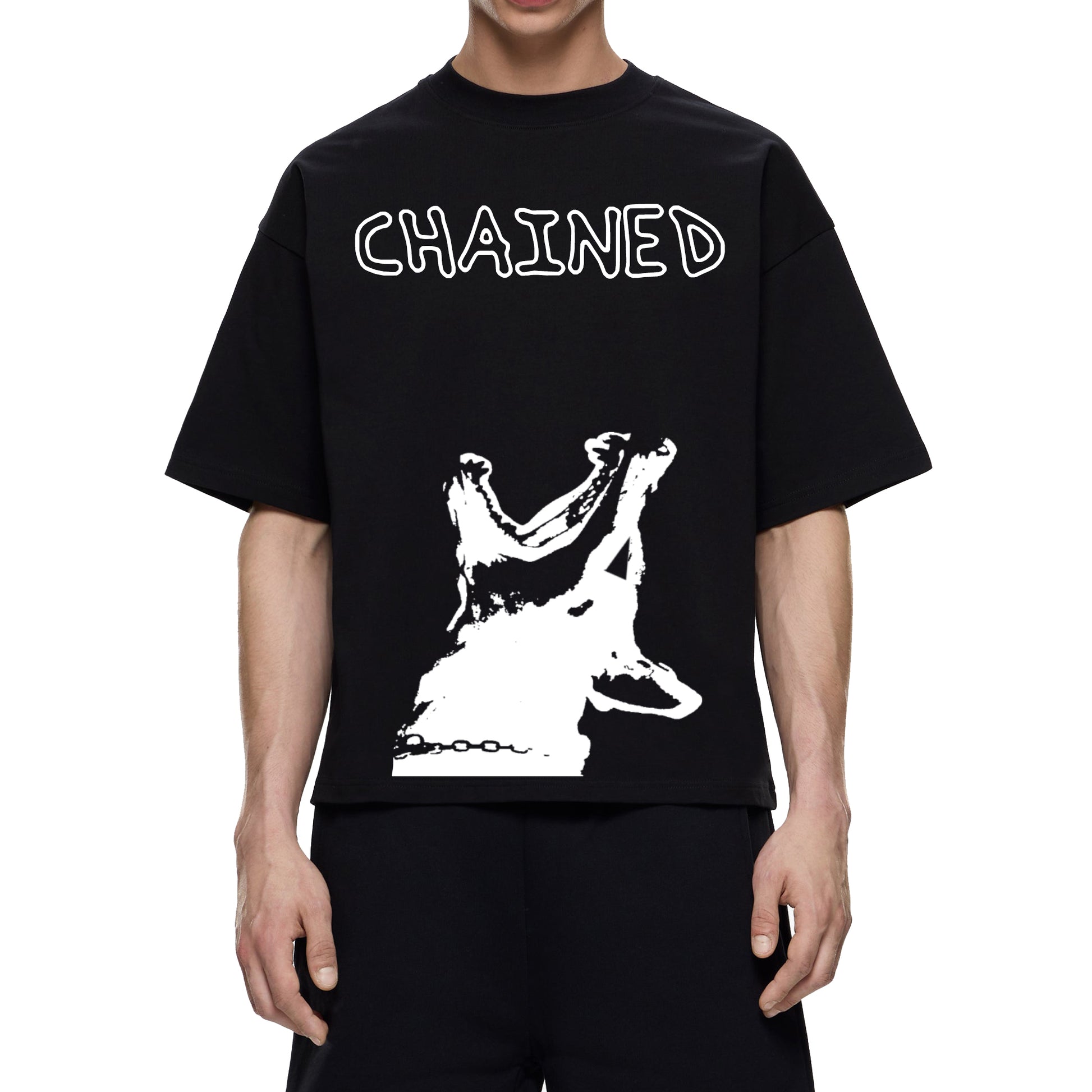 CHAINED 240 GSM OVERSIZED TSHIRT - INDIE APES