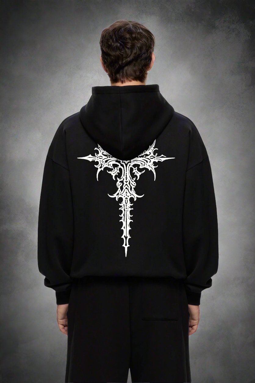 GOTHIC HEAVY WEIGHT 350 GSM OVERSIZED HOODIE - INDIE APES