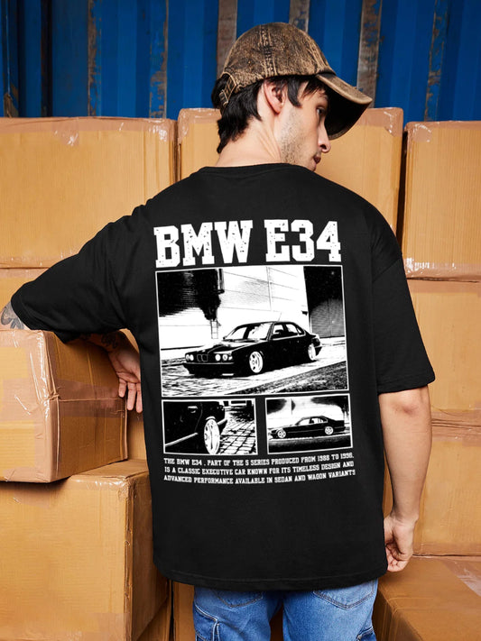 BMW E34 OVERSIZED 240 GSM TSHIRT - INDIE APES