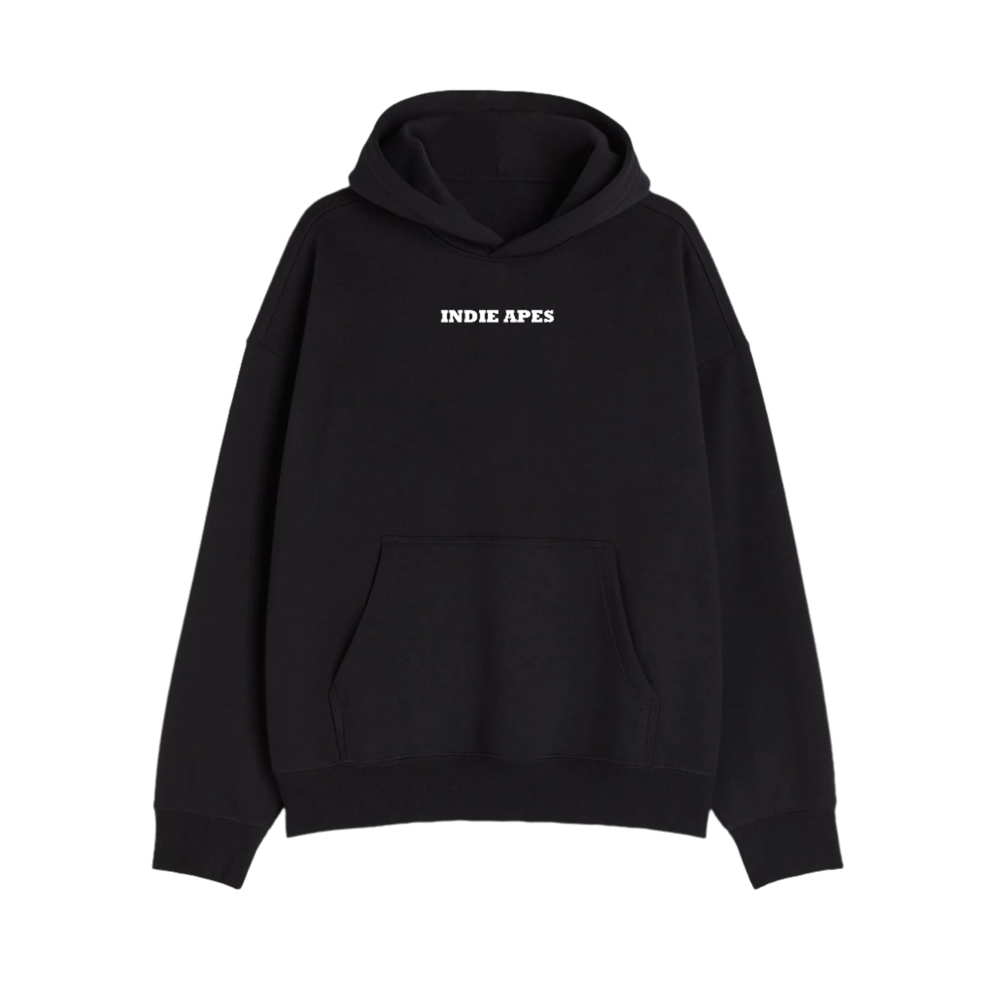 black overized hoodie