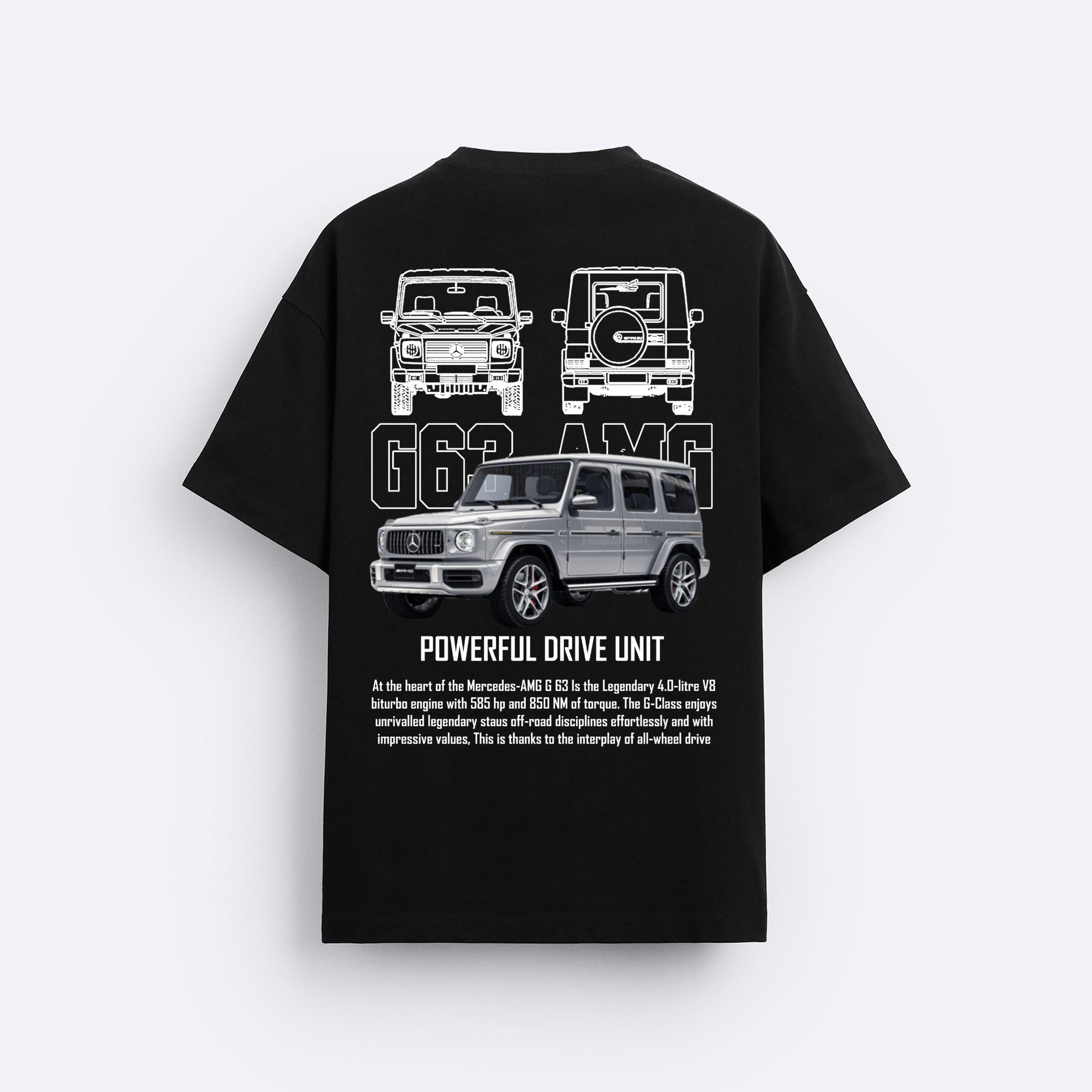 MERCEDES G63 AMG OVERSIZED 240 GSM TSHIRT - INDIE APES