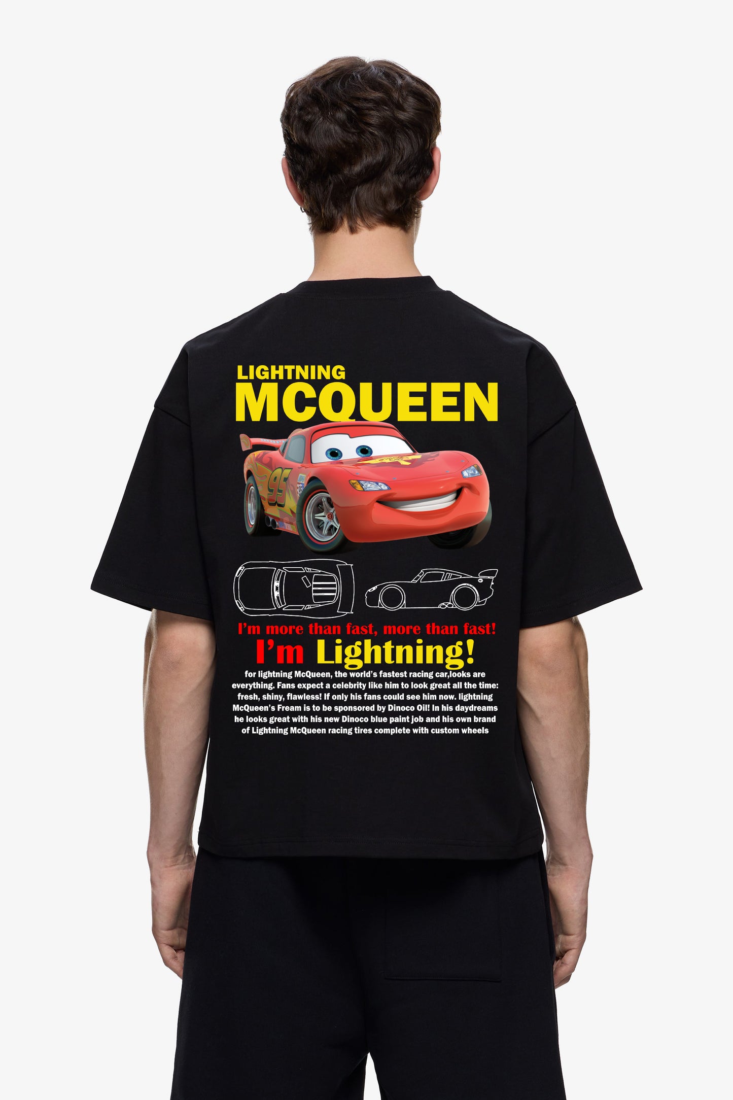 LIGHTNING MCQUEEN CARS OVERSIZED TSHIRT - INDIE APES