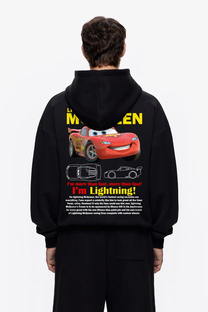 LIGHTNING MC QUEEN HEAVY WEIGHT OVERSIZED HOODIE - INDIE APES