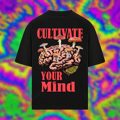 CULTIVATE YOUR MIND OVERSIZED 240 GSM TSHIRT - INDIE APES