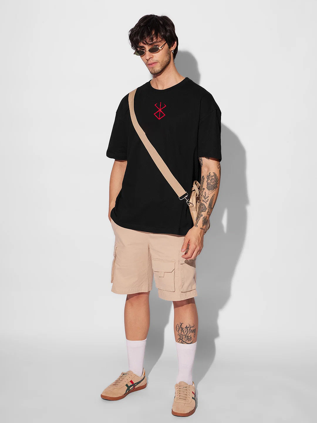 BERSERK OVERSIZED 240 GSM UNISEX BLACK TSHIRT - INDIE APES