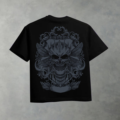 SACRIFICE OVERSIZED 240 GSM UNISEX BLACK TSHIRT - INDIE APES