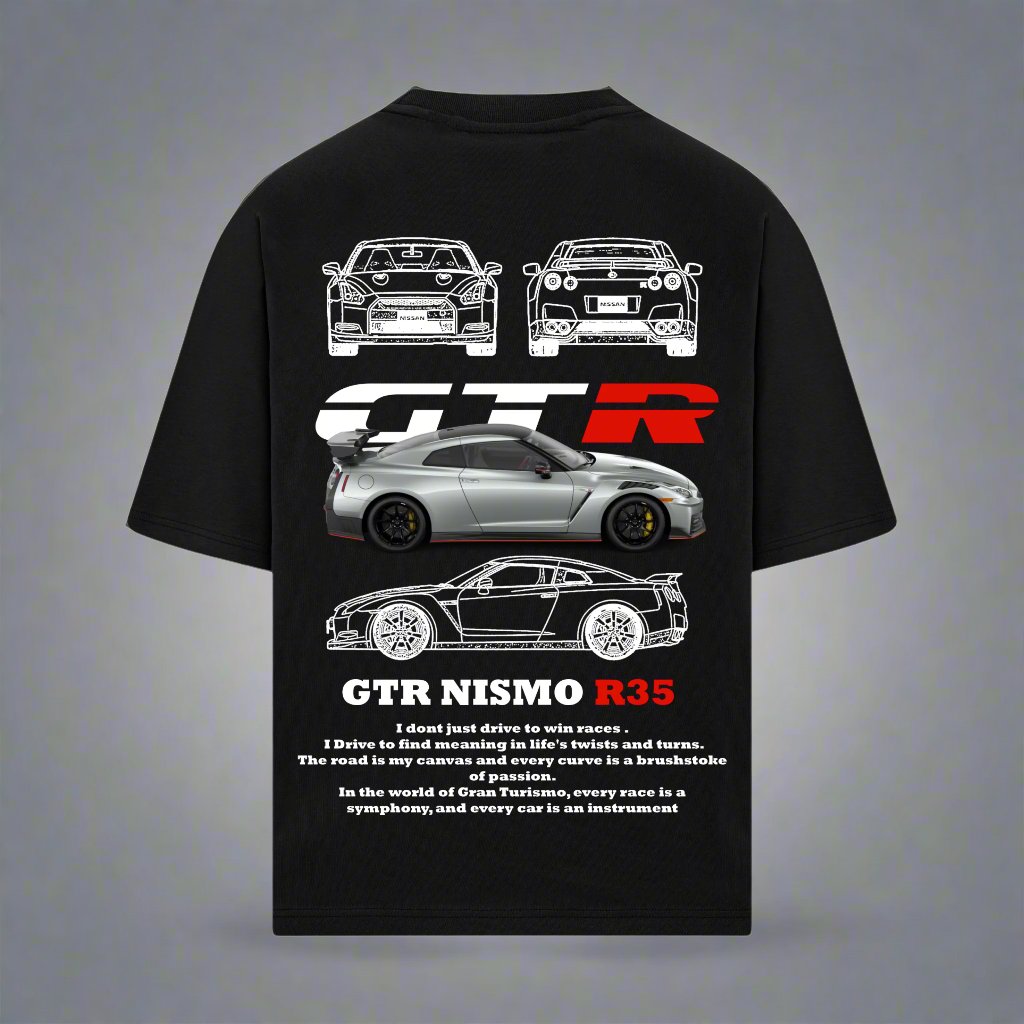 NISSAN GTR NISMO R35 OVERSIZED TSHIRT - INDIE APES