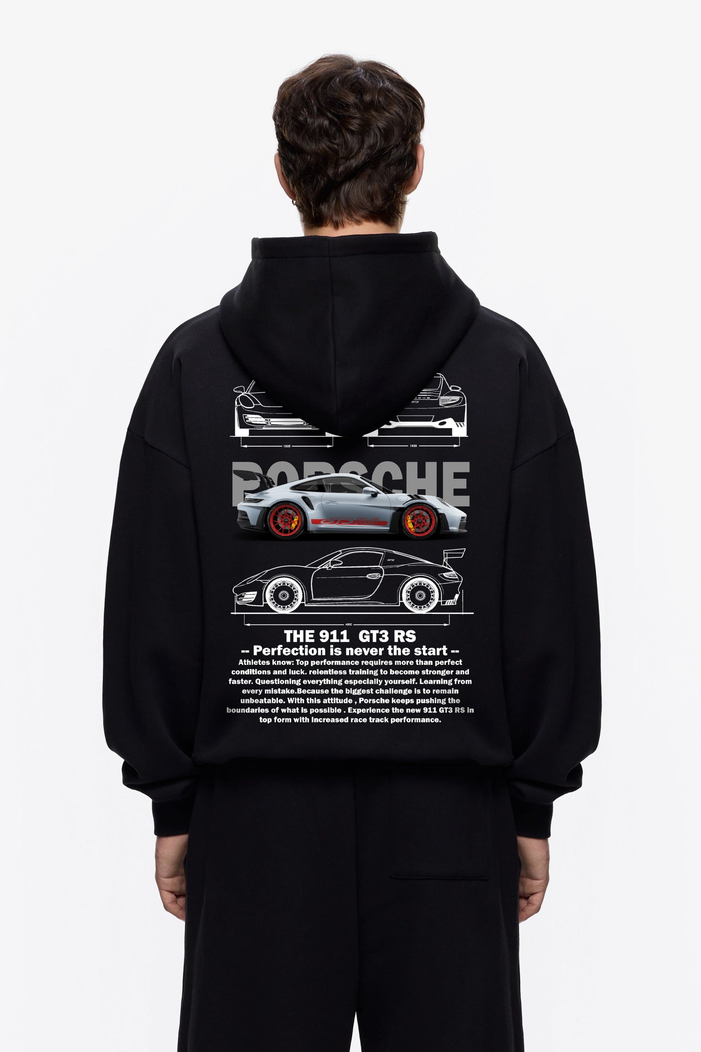 911 GT3 RS HEAVY WEIGHT OVERSIZED HOODIE - INDIE APES