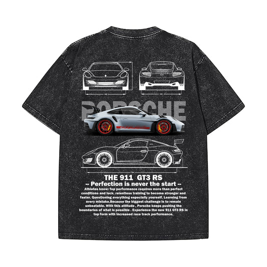 PORSCHE 911 GT3 RS VINTAGE OVERSIZED TSHIRT - INDIE APES