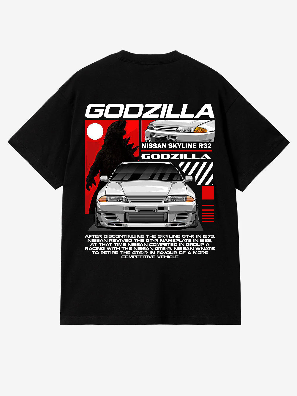 Nissan r32 Godzilla Regular Fit T-Shirt - INDIE APES