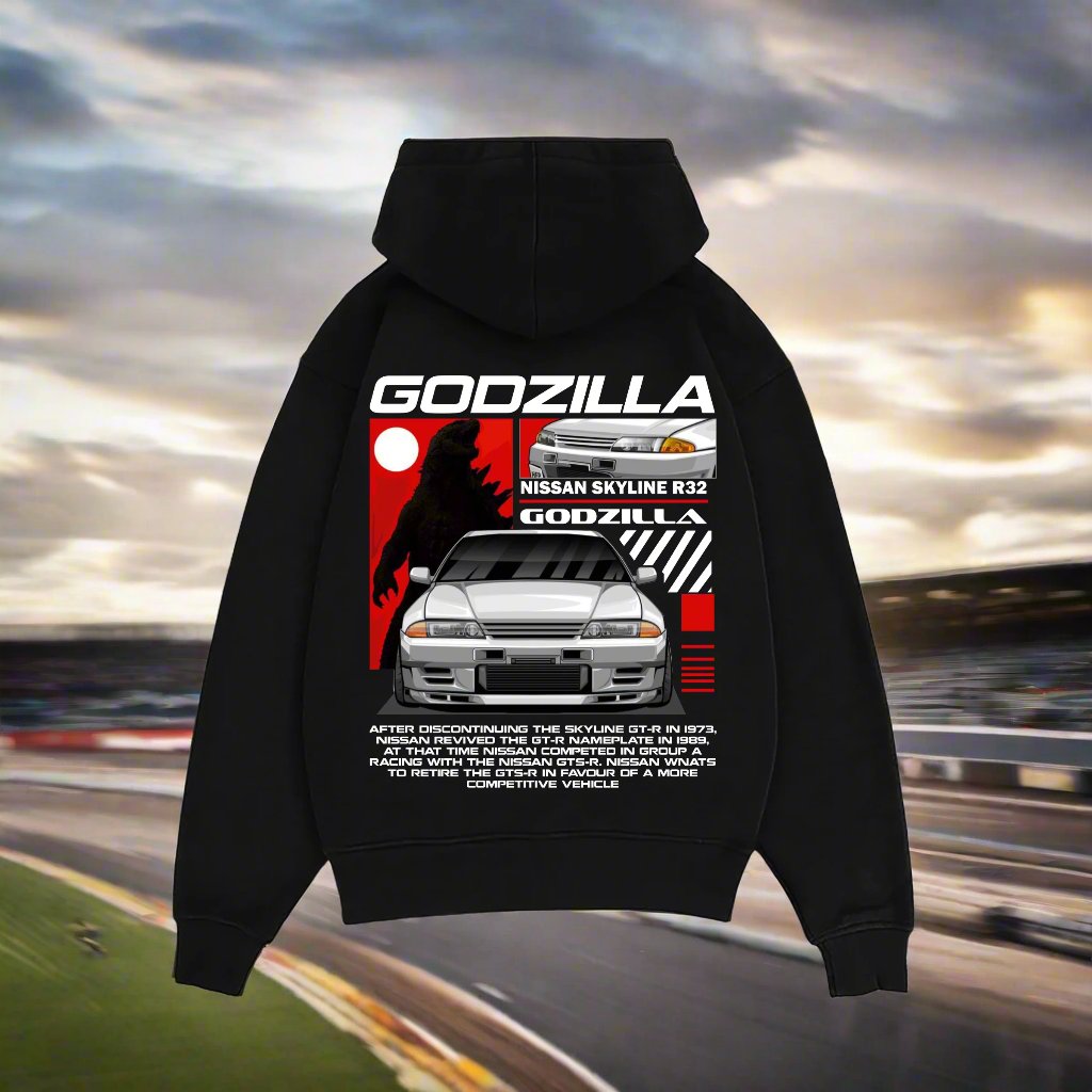 GODZILLA R32 HEAVY WEIGHT OVERSIZED HOODIE - INDIE APES