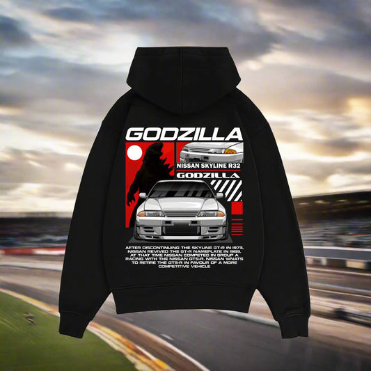 GODZILLA R32 HEAVY WEIGHT OVERSIZED HOODIE - INDIE APES