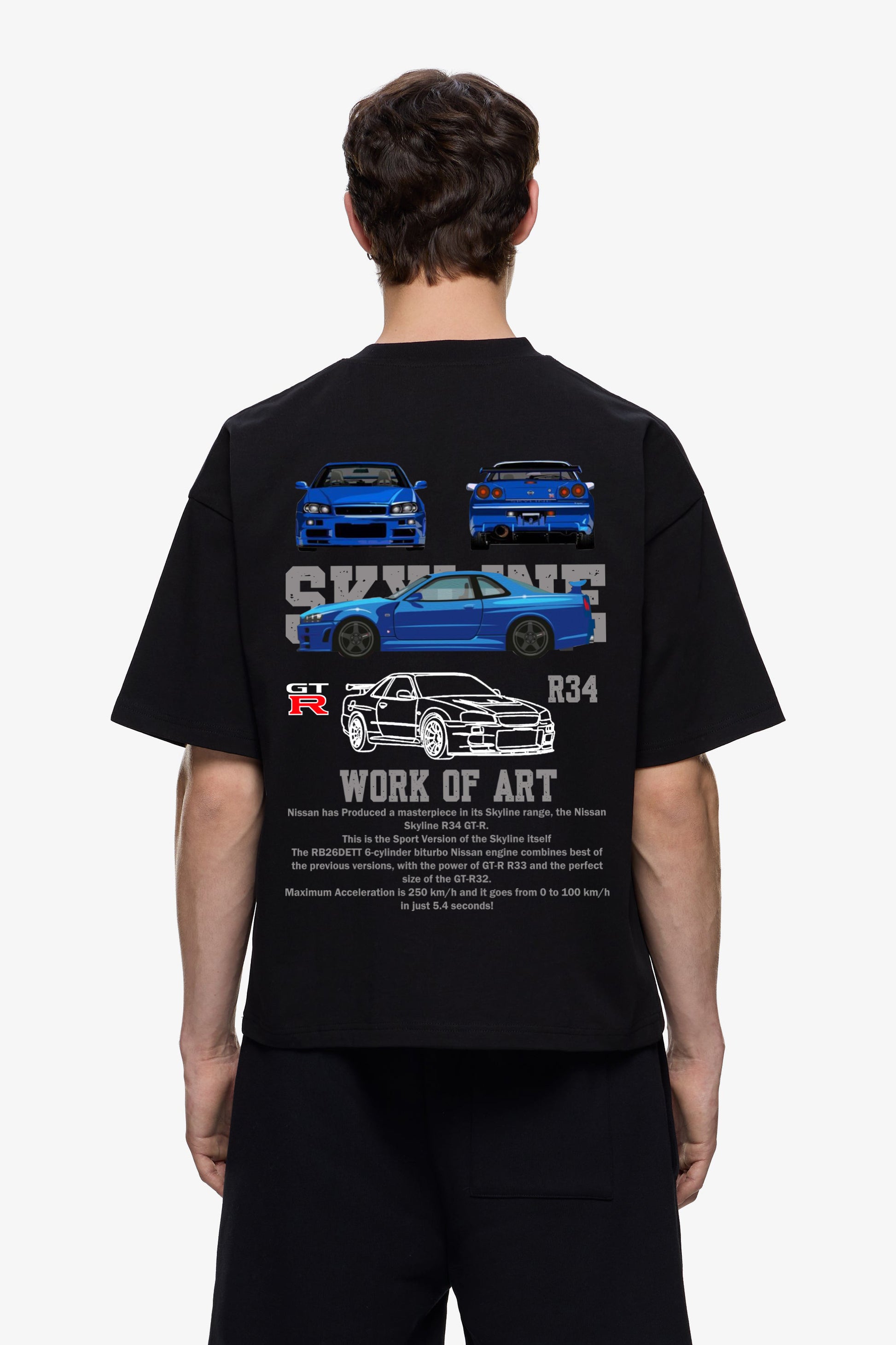 SKYLINE R34 OVERSIZED TSHIRT - INDIE APES