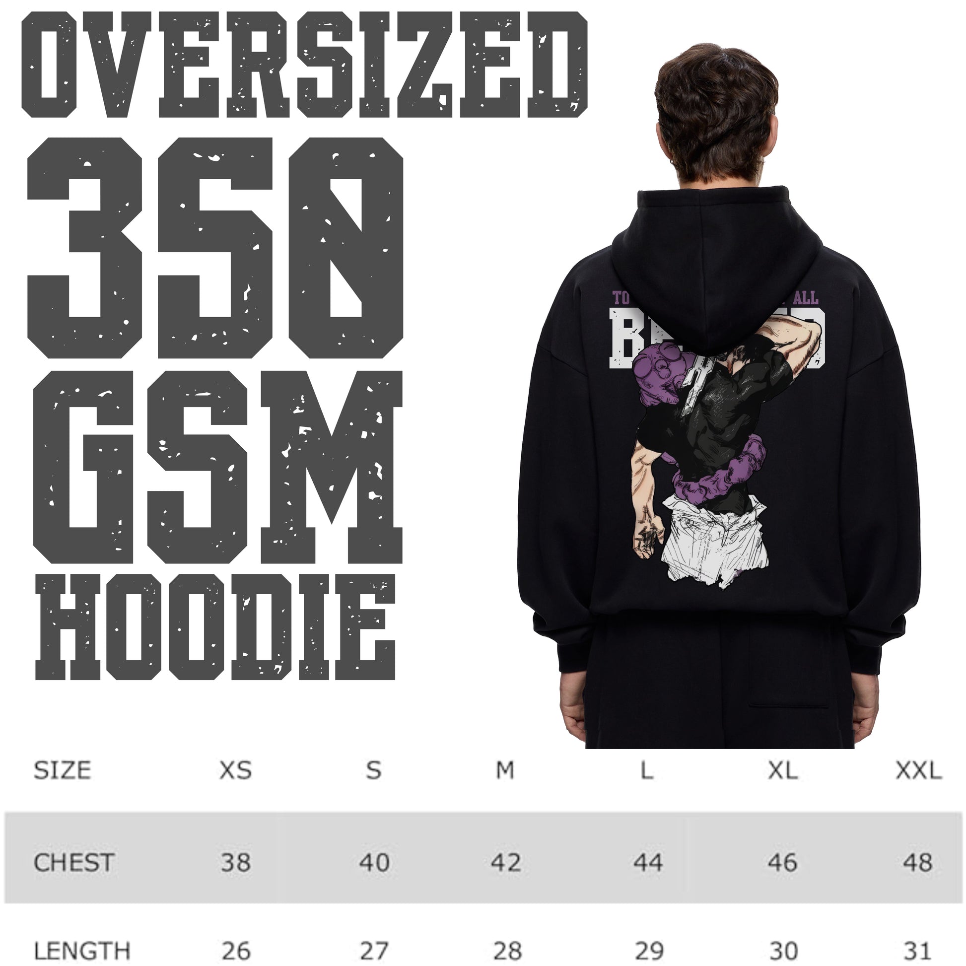 TOJI HEAVY WEIGHT 350 GSM OVERSIZED HOODIE - INDIE APES