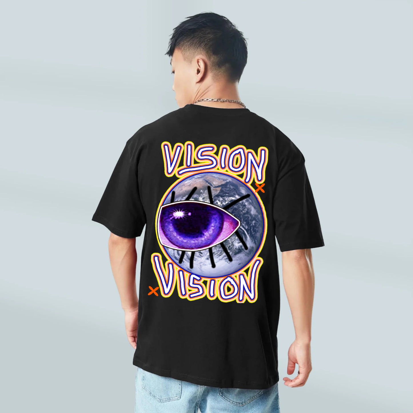 VISION EARTH OVERSIZED 240 GSM TSHIRT - INDIE APES