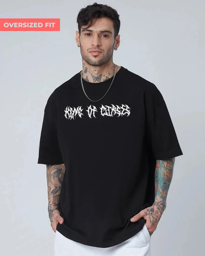 SUKUNA OVERSIZED 240 GSM UNISEX BLACK TSHIRT - INDIE APES