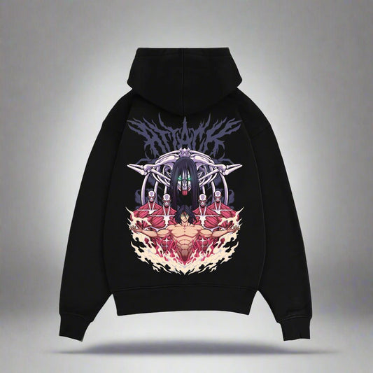 ATTACK ON TITAN HEAVY WEIGHT 350 GSM OVERSIZED HOODIE - INDIE APES