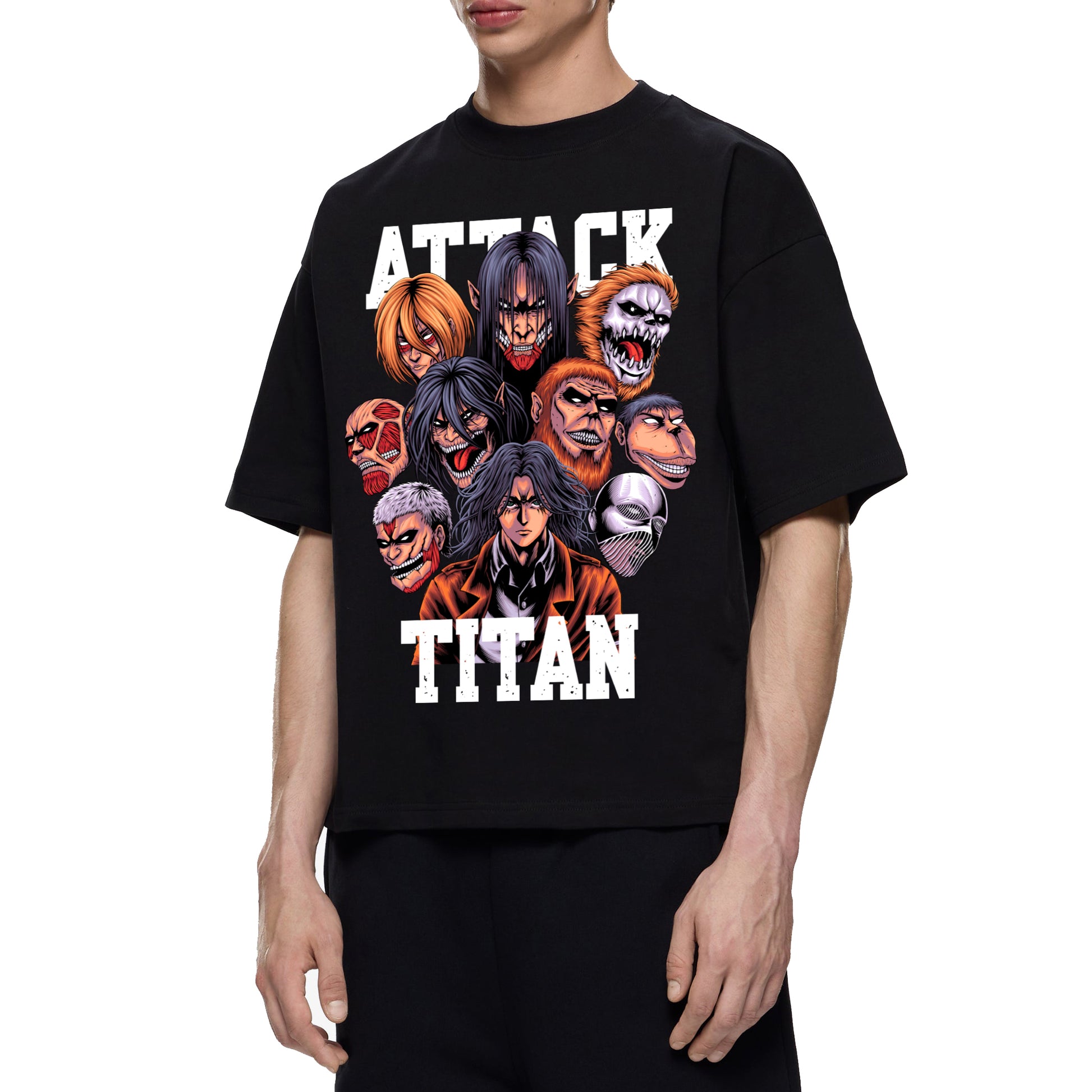 ATTACK ON TITAN 240 GSM OVERSIZED TSHIRT - INDIE APES