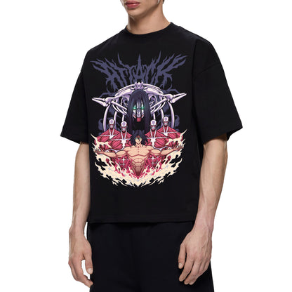 ATTACK ON TITAN 240 GSM OVERSIZED TSHIRT - INDIE APES