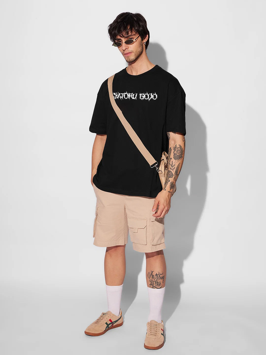 GOJO SATORU OVERSIZED BLACK TSHIRT - INDIE APES