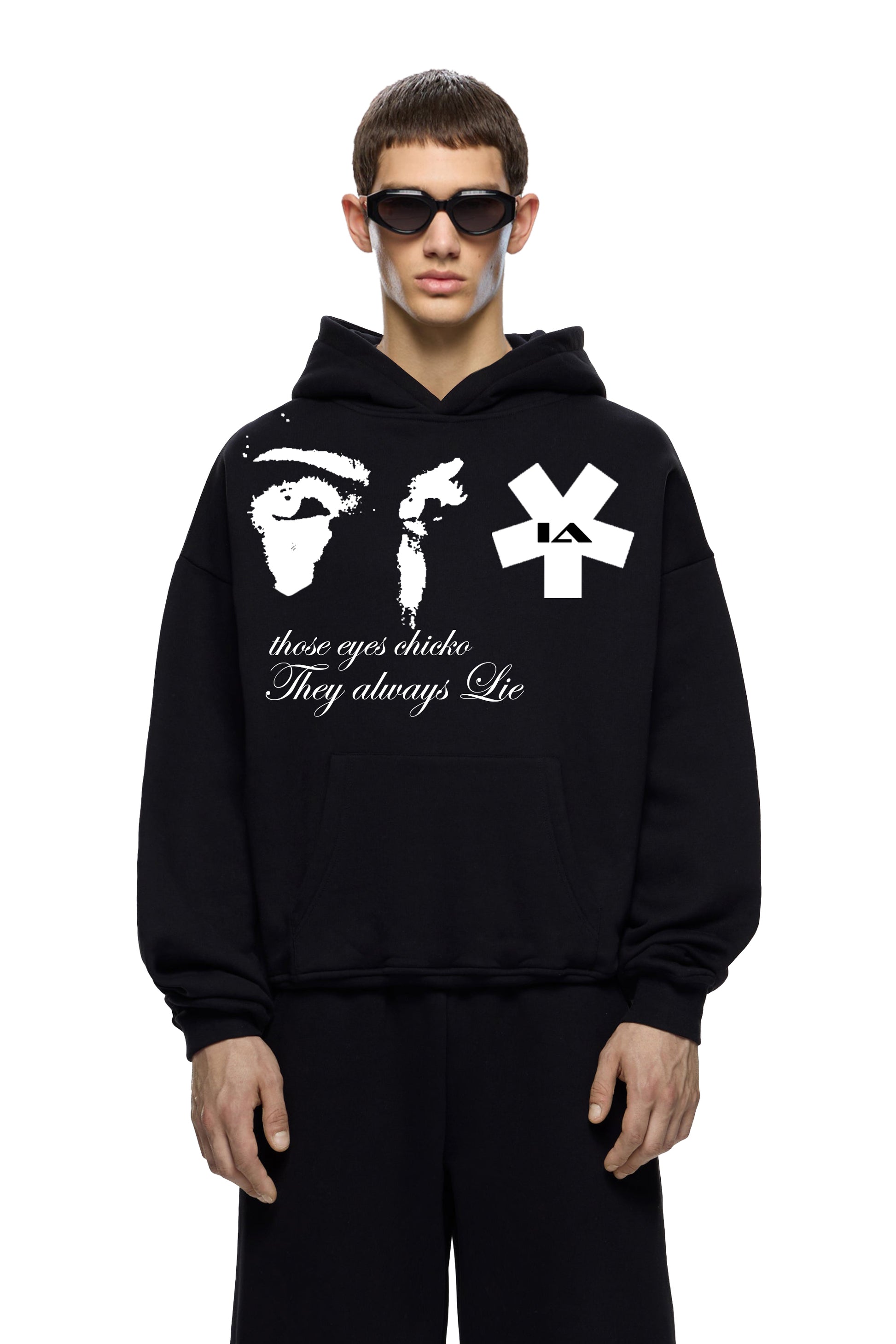 EYES LIE CHICKO HEAVY WEIGHT 350 GSM OVERSIZED HOODIE - INDIE APES