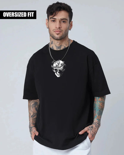 BERSERK OVERSIZED 240 GSM UNISEX BLACK TSHIRT - INDIE APES