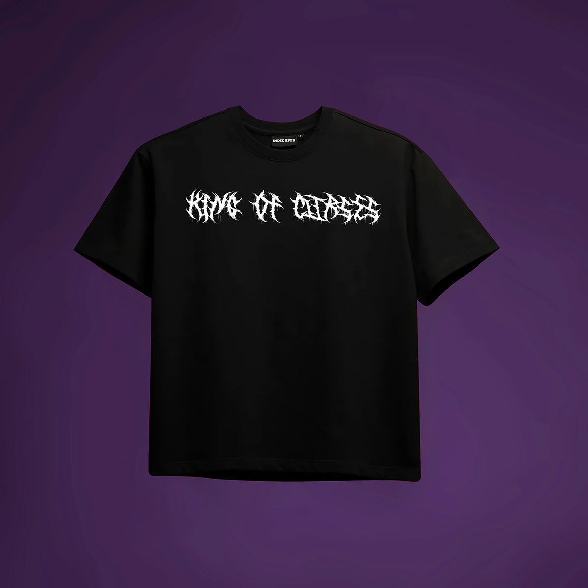 SUKUNA OVERSIZED 240 GSM UNISEX BLACK TSHIRT - INDIE APES