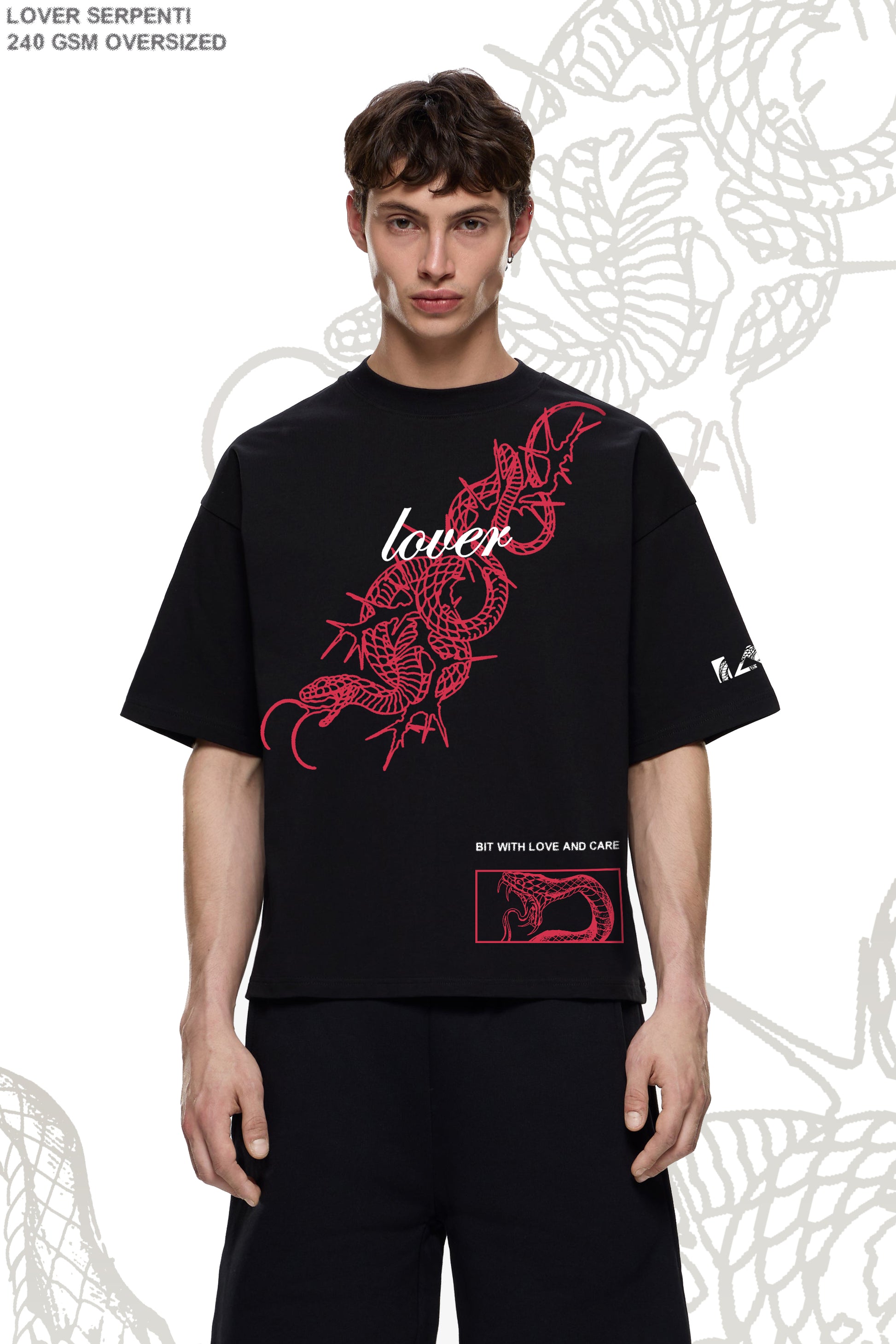 LOVER SERPENTI OVERSIZED TSHIRT - INDIE APES