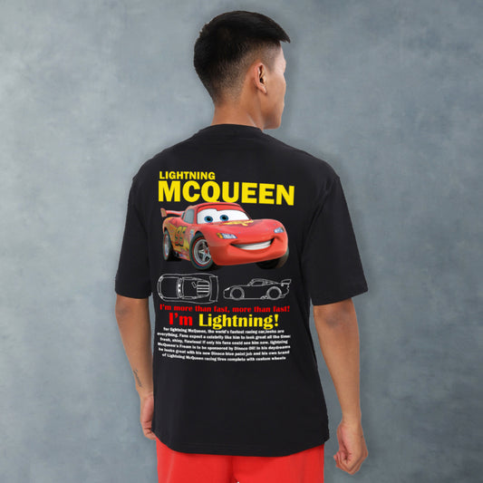 LIGHTNING MCQUEEN OVERSIZED 240 GSM TSHIRT - INDIE APES