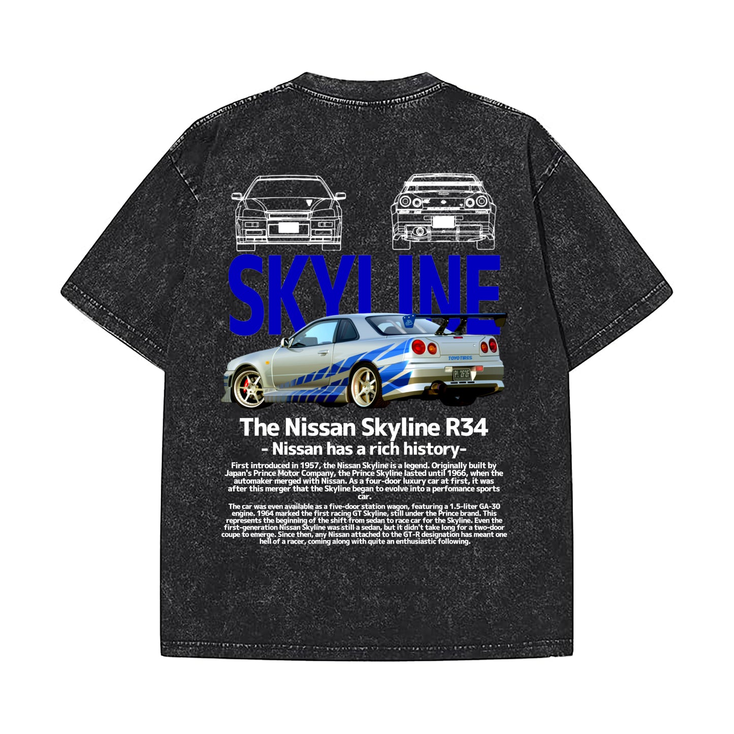 SKYLINE VINTAGE OVERSIZED TSHIRT - INDIE APES