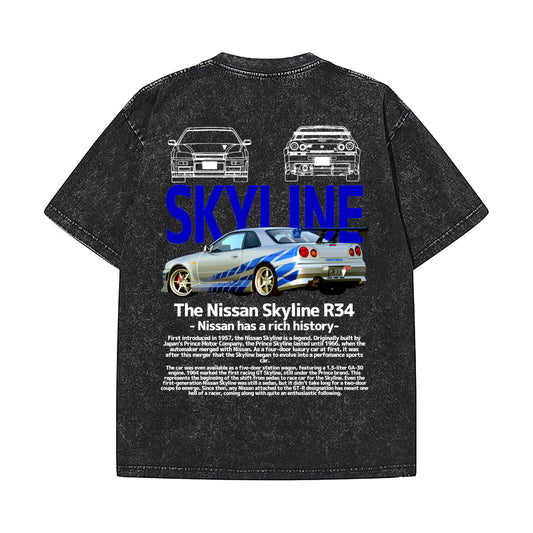 SKYLINE VINTAGE OVERSIZED TSHIRT - INDIE APES