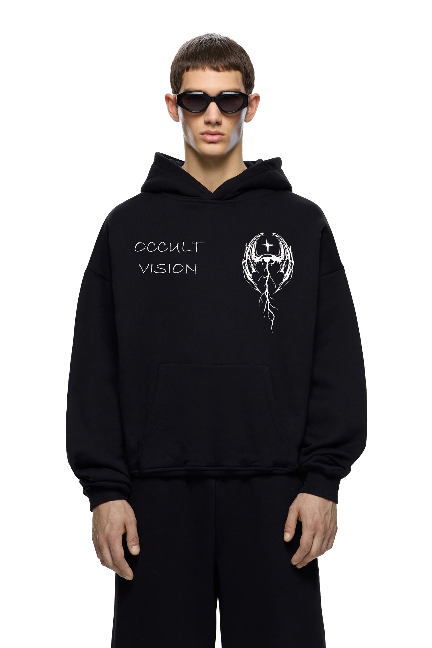 OCCULT VISION HEAVY WEIGHT 350 GSM OVERSIZED HOODIE - INDIE APES