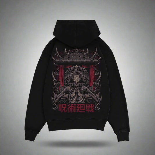 SUKUNA HEAVY WEIGHT 350 GSM OVERSIZED HOODIE - INDIE APES