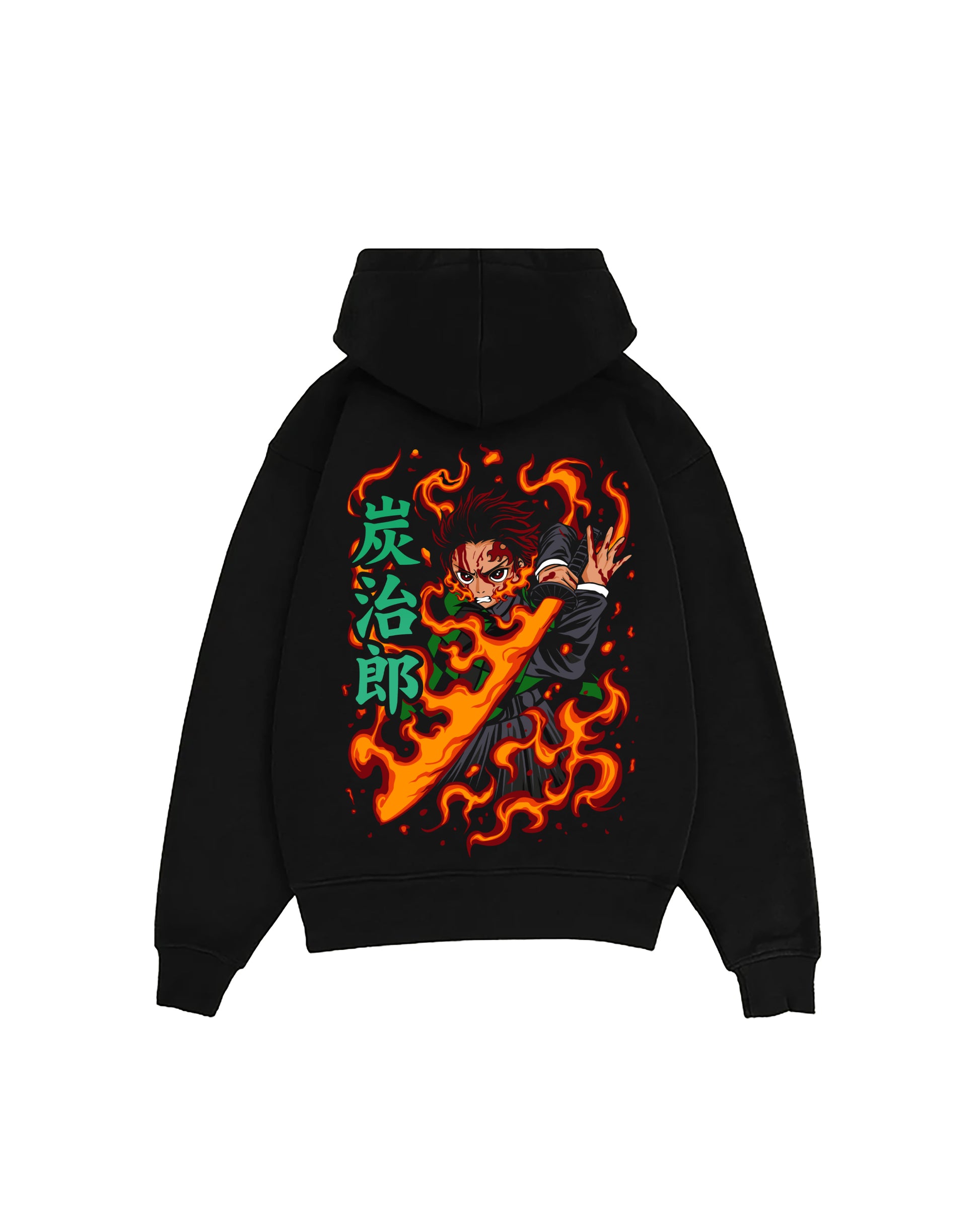 TANJIRO DEMON SLAYER OVERSIZED HOODIE - INDIE APES