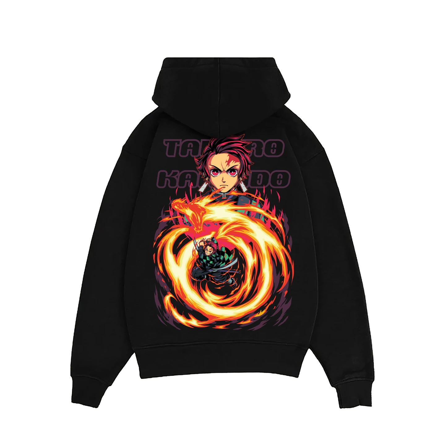 TANJIRO DEMON SLAYER OVERSIZED HOODIE - INDIE APES