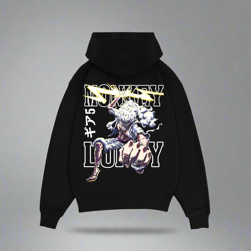 MONKEY D LUFFY HEAVY WEIGHT 350 GSM OVERSIZED HOODIE - INDIE APES