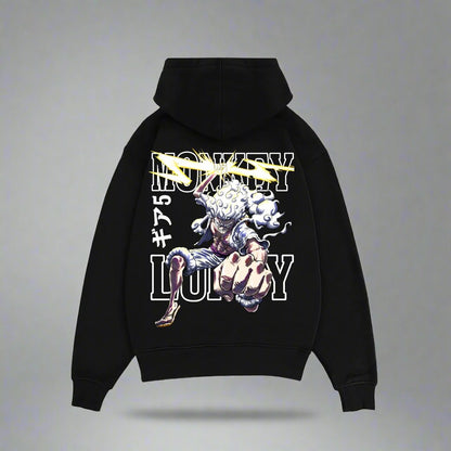 MONKEY D LUFFY HEAVY WEIGHT 350 GSM OVERSIZED HOODIE - INDIE APES