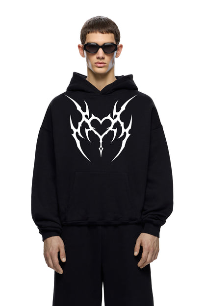 HEARTS HEAVY WEIGHT 350 GSM OVERSIZED HOODIE - INDIE APES